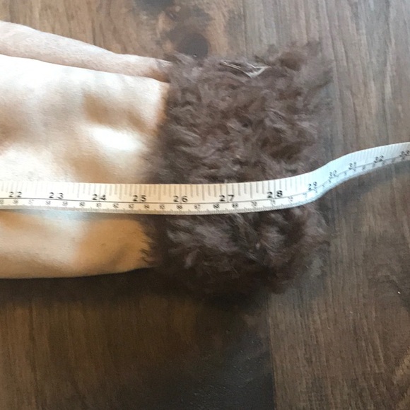 SHEARLING FULL LENGTH STUNNING COAT WITH 2 LEATHER DEEP POCKETS - Picture 15 of 16